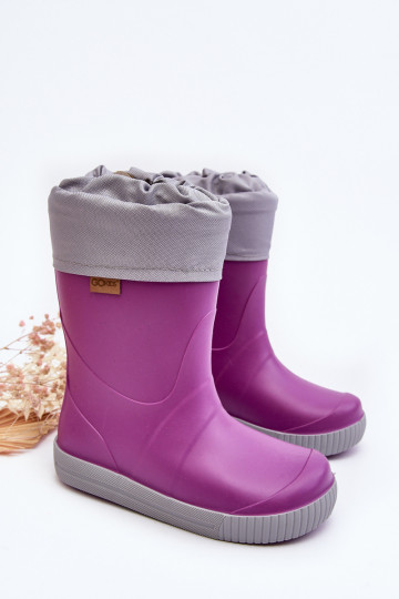Dětské holinky s vycpávkou Snow Wave Gokids 981 fialové 2