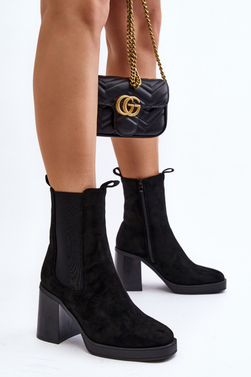 Dámské boty na platformě a podpatku béžové Stelares Dámské boty na platformě a podpatku béžové Stelares