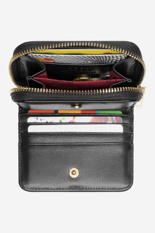 Dámská peněženka z přírodní kůže Malá Nobo NPUR-LR0021-C020 Černá