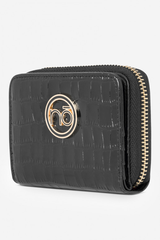 Dámská peněženka z přírodní kůže s zvířecím vzorem Malá Nobo NPUR-LR0020-C020 Černá