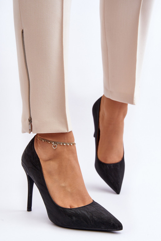 Lodičky zdobené flitry Černé Klonisa Lodičky zdobené flitry Černé Klonisa