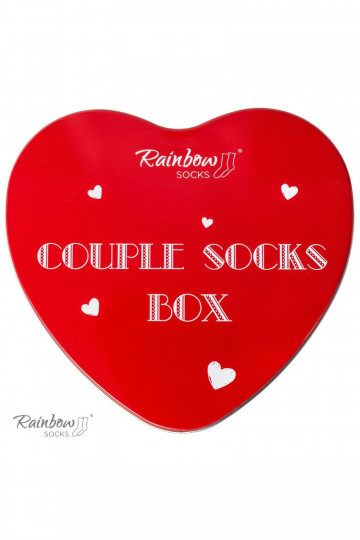 Ponožky COUPLE BOX 2 Páry Krabička Srdce Rainbow Socks 2