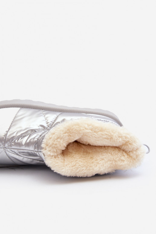 Dámské Sněhule Na Masivní Platformě Stříbrné Fionia