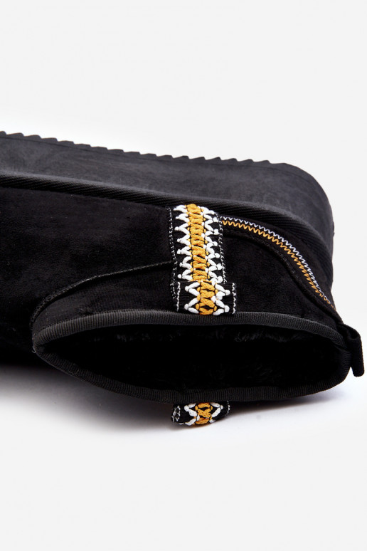 Sněhule Na Platformě S Vzorem Černé Udra