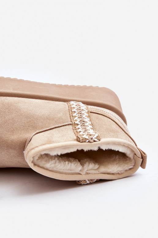 Sněhule na platformě s vzorem béžové Udra