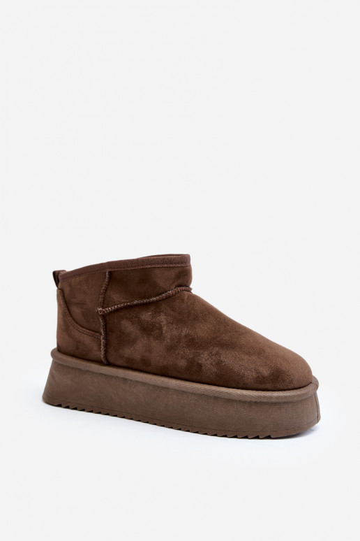 Dámské zimní boty na tlusté podrážce tmavě zelené Caliksa Dámské zimní boty na tlusté podrážce tmavě zelené Caliksa