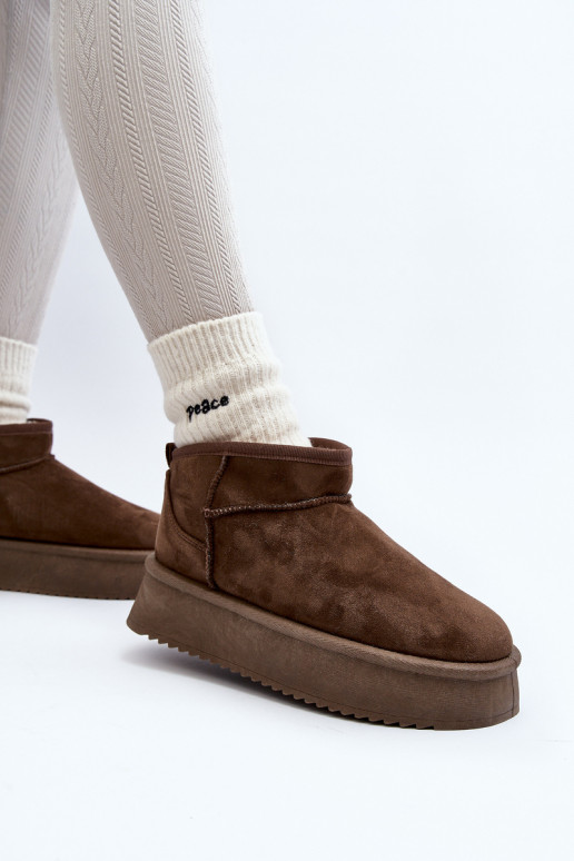 Dámské zimní boty na tlusté podrážce tmavě zelené Caliksa Dámské zimní boty na tlusté podrážce tmavě zelené Caliksa