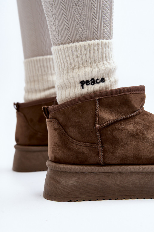 Dámské zimní boty na tlusté podrážce tmavě zelené Caliksa Dámské zimní boty na tlusté podrážce tmavě zelené Caliksa