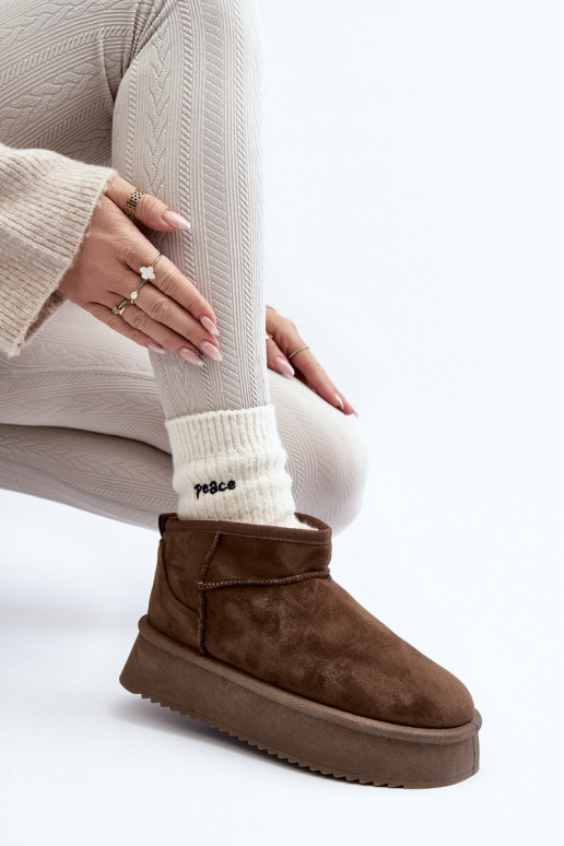 Dámské zimní boty na tlusté podrážce tmavě zelené Caliksa Dámské zimní boty na tlusté podrážce tmavě zelené Caliksa