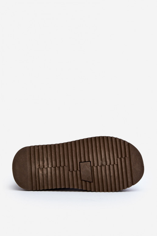 Dámské zimní boty na tlusté podrážce tmavě zelené Caliksa Dámské zimní boty na tlusté podrážce tmavě zelené Caliksa