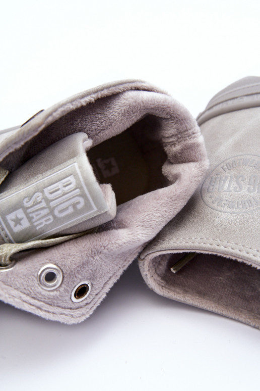 Dámské Tenisky Big Star Vysoké Zateplené Šedé GG274070