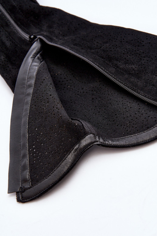 S.Barski HY66-132 Dámské Černé Krajkové Kozačky S.Barski HY66-132 Dámské Černé Krajkové Kozačky