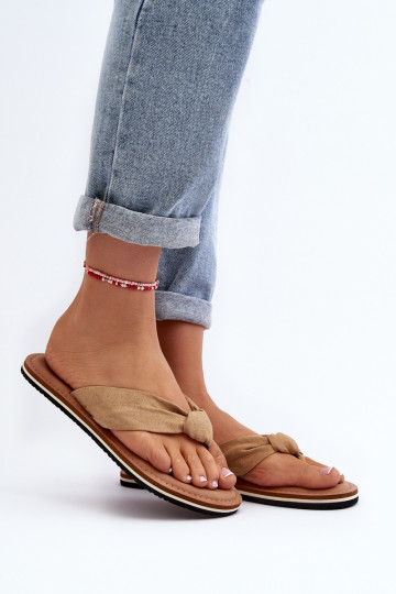 Dámské žabky Big Star LL274623 Beige 2