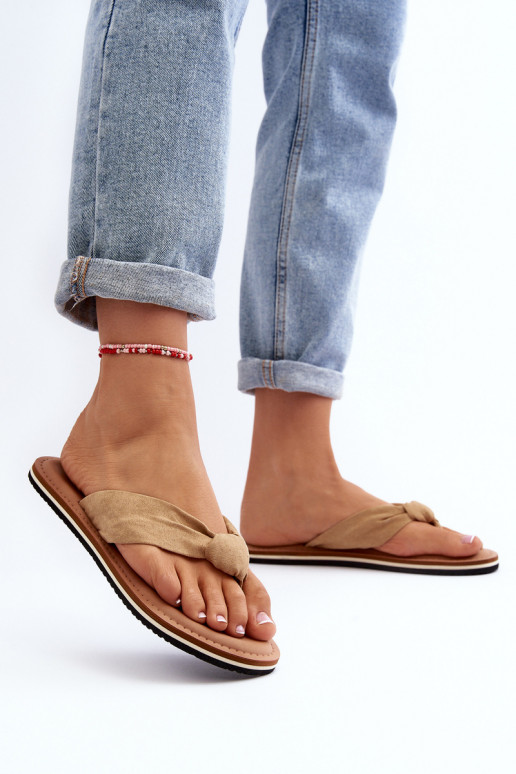 Dámské žabky Big Star LL274623 Beige