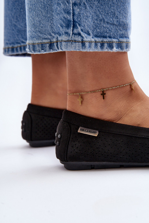 Dámské černé šněrovací mokasíny Rasirna