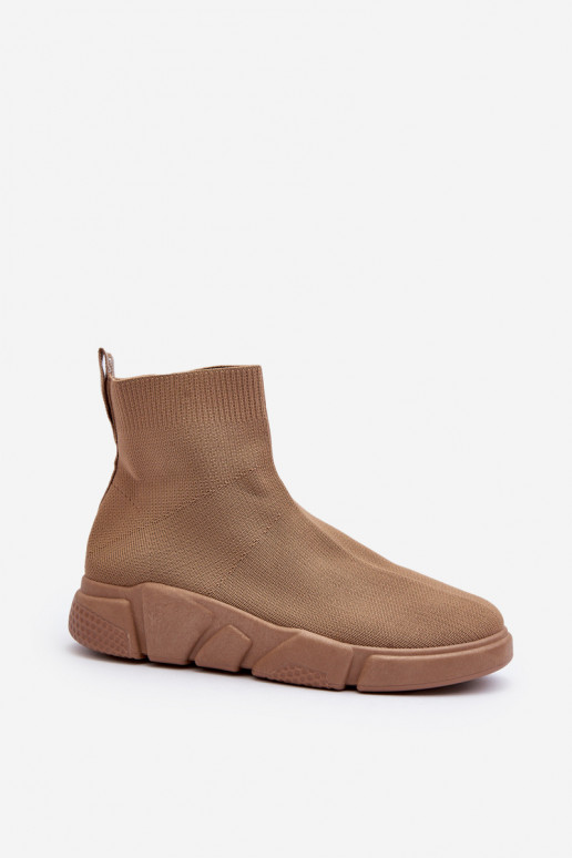 Dámské sportovní boty se ponožkou béžové Zirila Dámské sportovní boty se ponožkou béžové Zirila