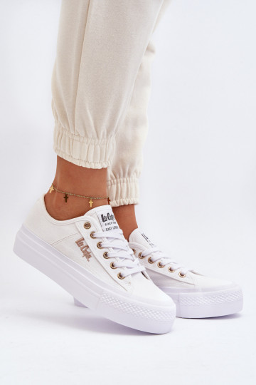 Bílé Dámské Tenisky na Platformě Lee Cooper LCW-24-31-2725 2