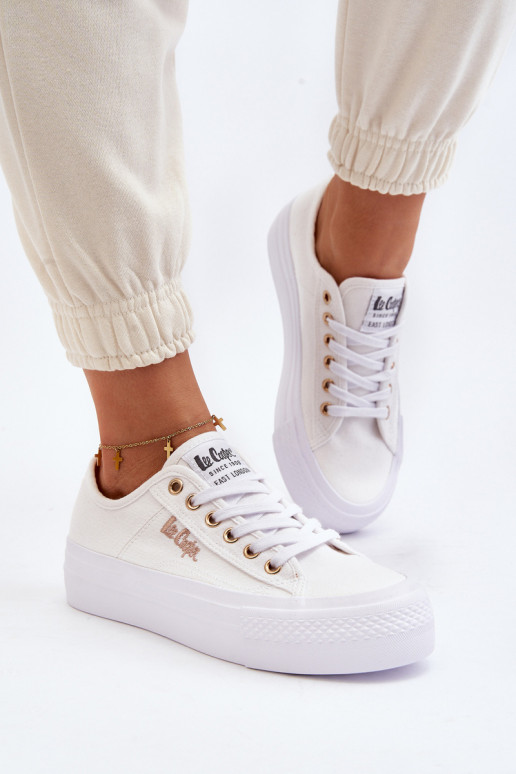 Bílé Dámské Tenisky na Platformě Lee Cooper LCW-24-31-2725