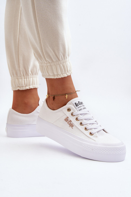 Bílé Dámské Tenisky na Platformě Lee Cooper LCW-24-31-2725