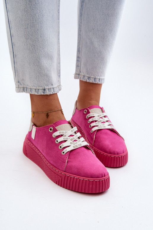 Dámské tenisky MEMORY FOAM SYSTEM BIG STAR NN276004 Fuksie