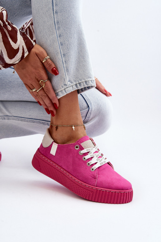 Dámské tenisky MEMORY FOAM SYSTEM BIG STAR NN276004 Fuksie