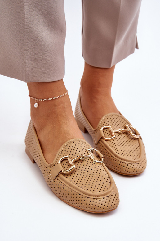 Dámské mokasíny na ploché podrážce s ozdobou Camel Iluvana
