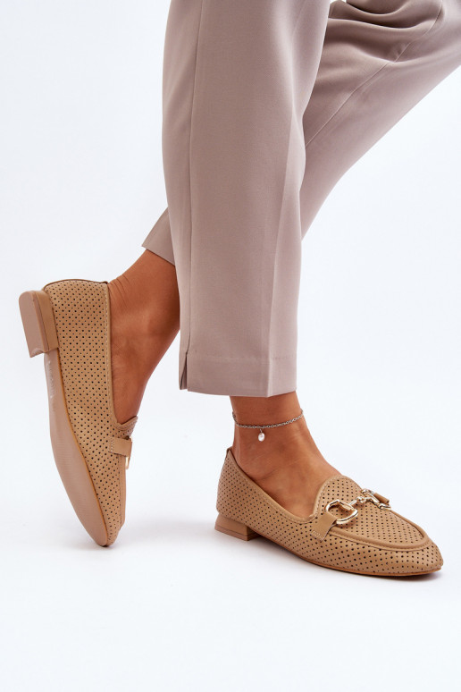 Dámské mokasíny na ploché podrážce s ozdobou Camel Iluvana