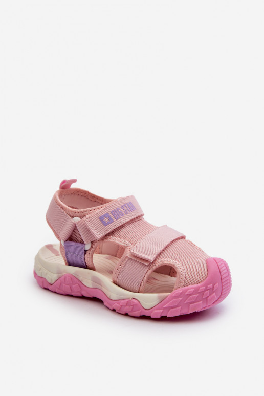 Dětské sandály na suchý zip Big Star NN374238 Růžové Dětské sandály na suchý zip Big Star NN374238 Růžové