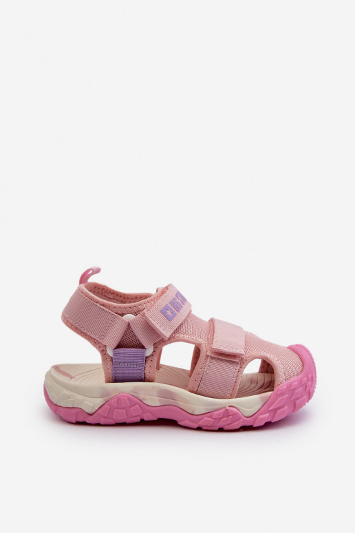 Dětské sandály na suchý zip Big Star NN374238 Růžové Dětské sandály na suchý zip Big Star NN374238 Růžové