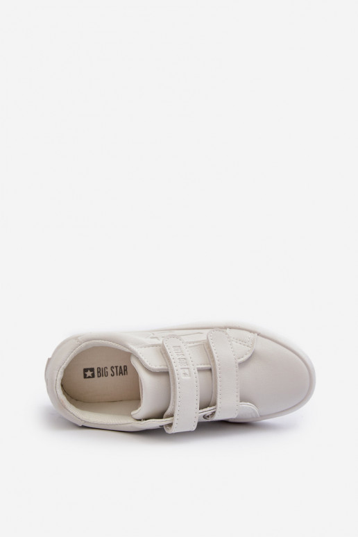 Dětské Tenisky Na Suchý Zips Big Star NN374007 Bílé Dětské Tenisky Na Suchý Zips Big Star NN374007 Bílé