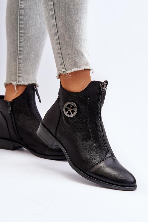 Dámské kotníčkové boty na ploché podrážce se zipem béžové Loratie Dámské kotníčkové boty na ploché podrážce se zipem béžové Loratie