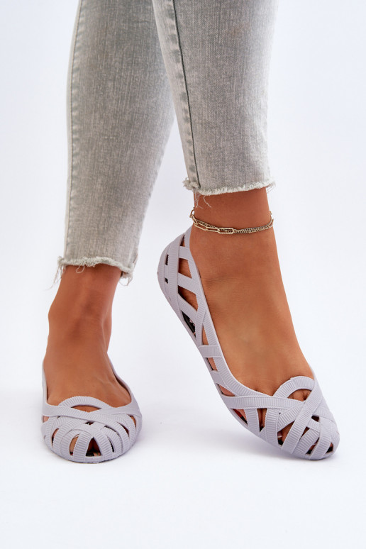 Dámské gumové baletky šedé Salam