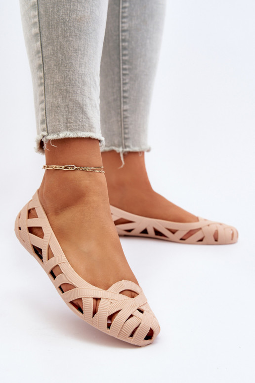 Dámské gumové baleríny Nude Salam