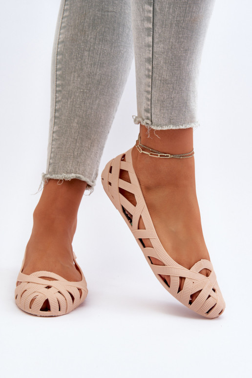 Dámské gumové baleríny Nude Salam