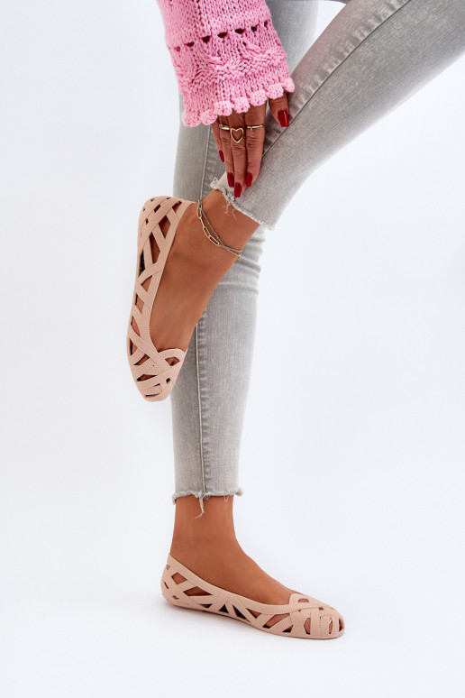 Dámské gumové baleríny Nude Salam