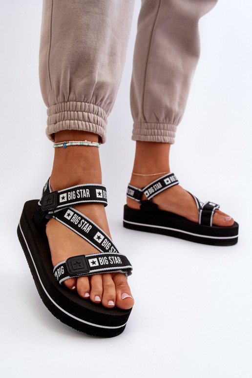 Dámské sandály na platformě Big Star NN274A525 Černé