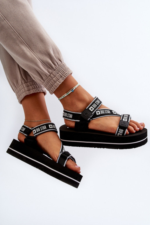 Dámské sandály na platformě Big Star NN274A525 Černé