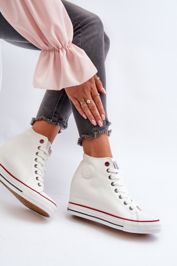 Dámské tenisky na podpatku Cross Jeans NN2R4004 bílé 2