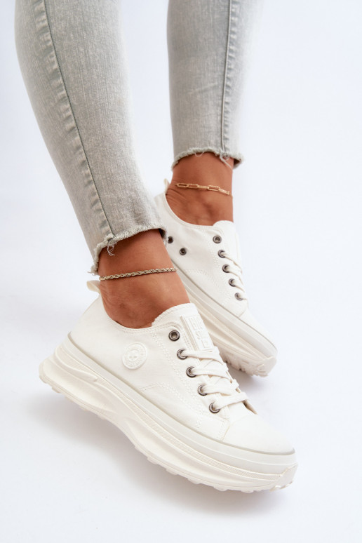 Dámské tenisky na masivní podrážce Big Star NN274126 Bílé