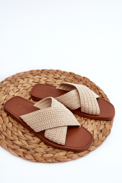 Dámské ploché žabky Big Star NN274078 béžové