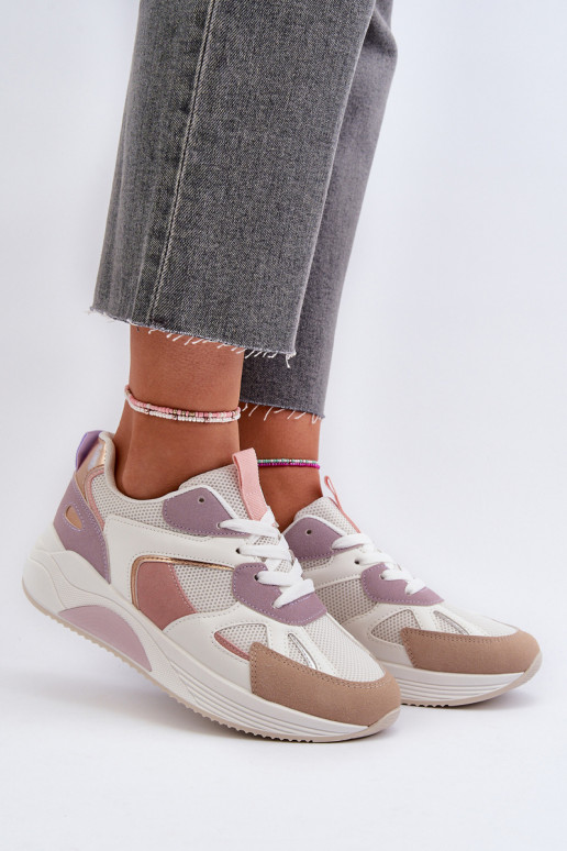 Dámské tenisky na platformě fialové Lenivia