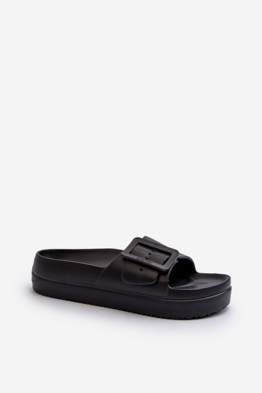 Dámské Pěnové Žabky Na Platformě S Sponou Big Star NN274A662 Černé