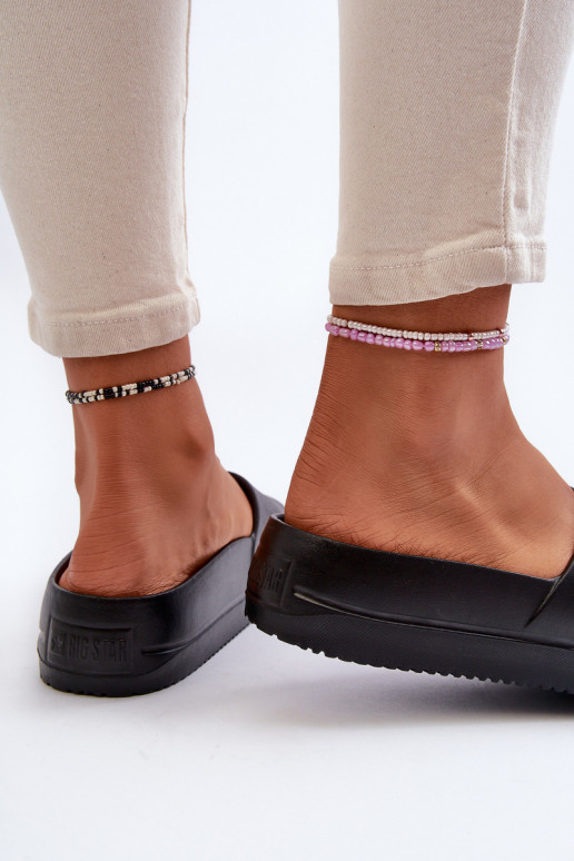 Dámské Pěnové Žabky Na Platformě S Sponou Big Star NN274A662 Černé