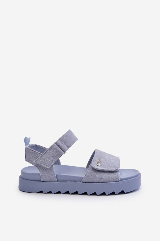 Dámské Semišové Sandály Na Platformě Big Star NN274700 Černé