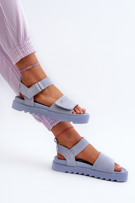 Dámské Semišové Sandály Na Platformě Big Star NN274700 Černé