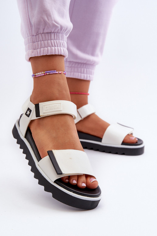 Dámské sandály na platformě Big Star NN274777 Bílé