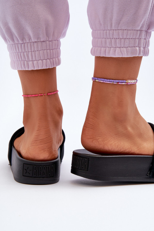 Dámské sandály na platformě z semiše Big Star NN274A670 černé