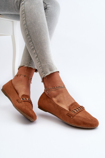 Lesklé dámské mokasíny s řetízkem Camel Aredilla 2