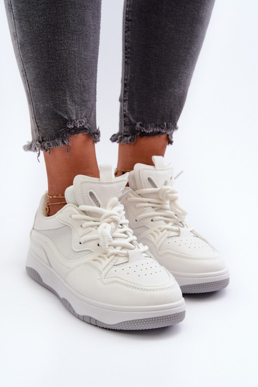 Dámské tenisky na platformě bílé Etnaria