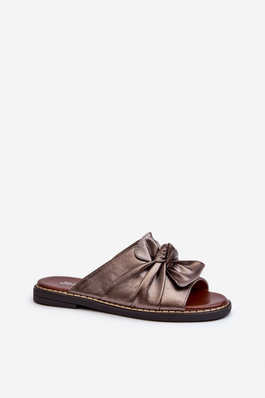 Dámské sandály na ploché podrážce měděné Nelvira